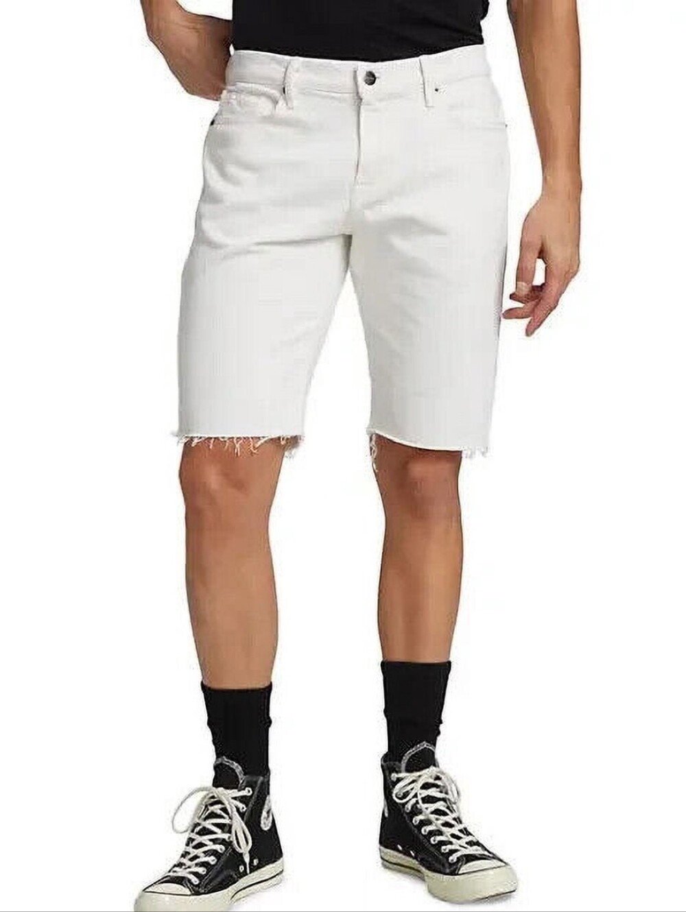 Frame Homme Mens Cutoff Denim Shorts In Off White-Size 32